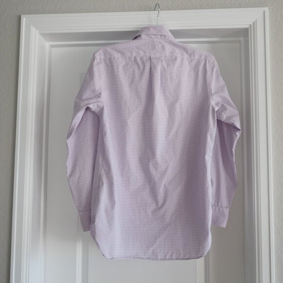 Ralph Lauren Blue Label Purple and Pink Checkered Dress Shirt 14 1/2 Neck 32/33 - Picture 7 of 16